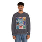 Magic Kingdom Vintage Stamps - Adult Crewneck Sweatshirt