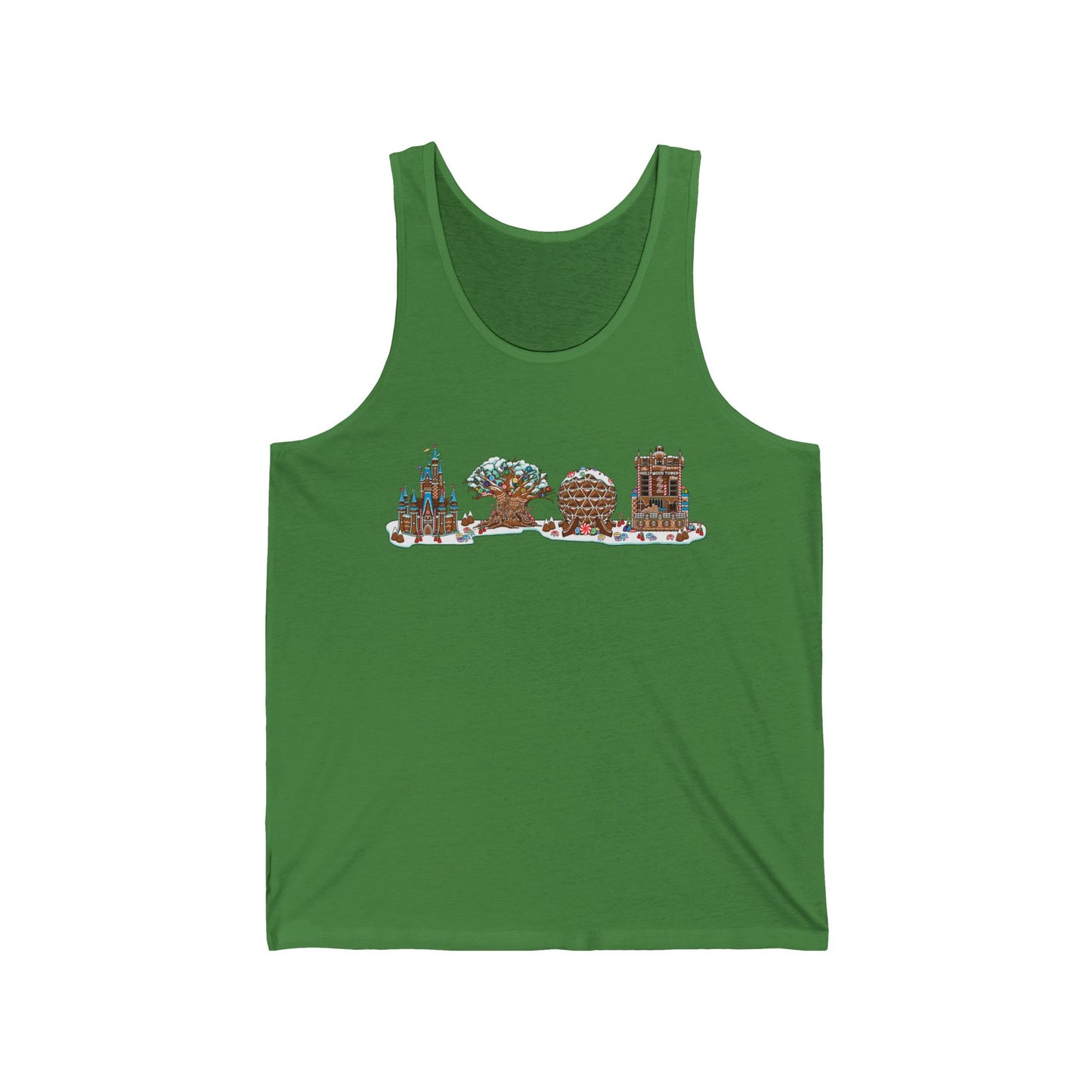 Gingerbread Park Icons - Adult Unisex Tank Top