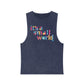 it's a small world - Unisex Stonewash Tank Top