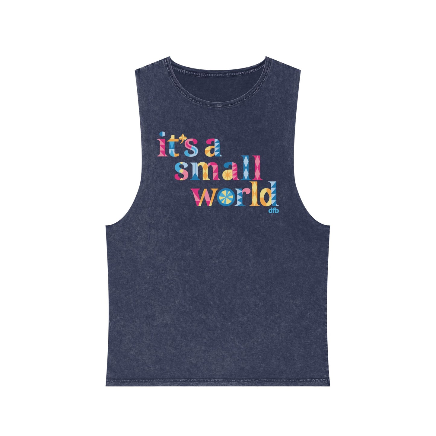 it's a small world - Unisex Stonewash Tank Top