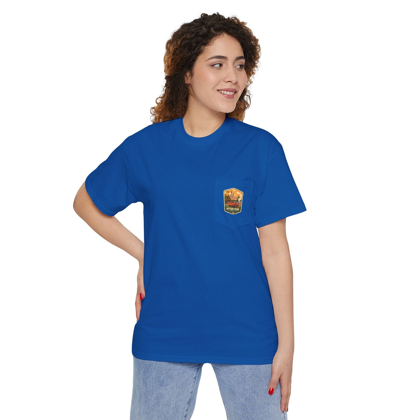 Piston Peak - Unisex Heavy Cotton Pocket Tee