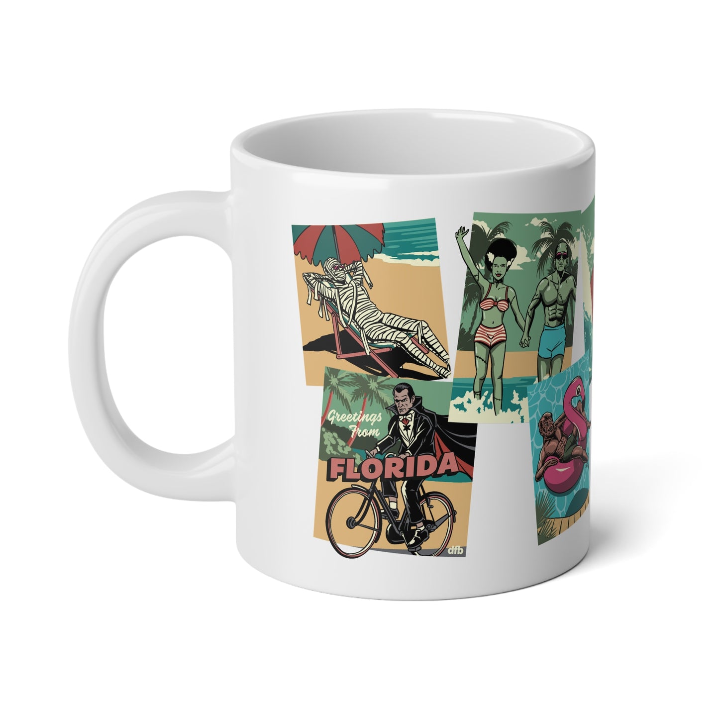 Monsters on Vacation - Jumbo Mug, 20oz
