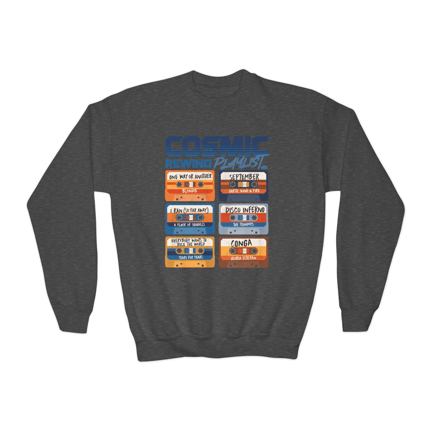 Cosmic Rewind Mixtapes-  Youth Crewneck Sweatshirt