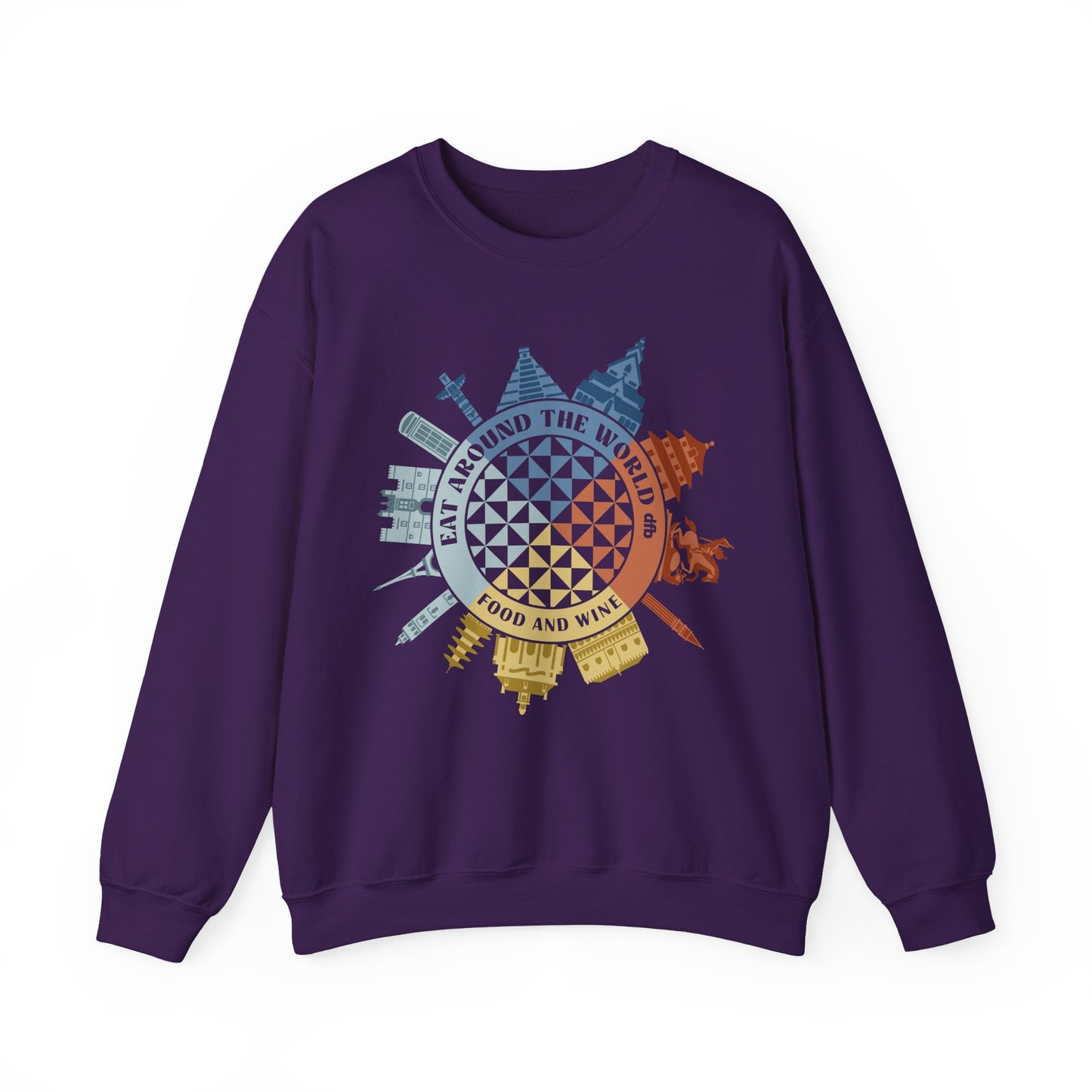 Food & Wine Compass - Adult Crewneck Sweatshirt