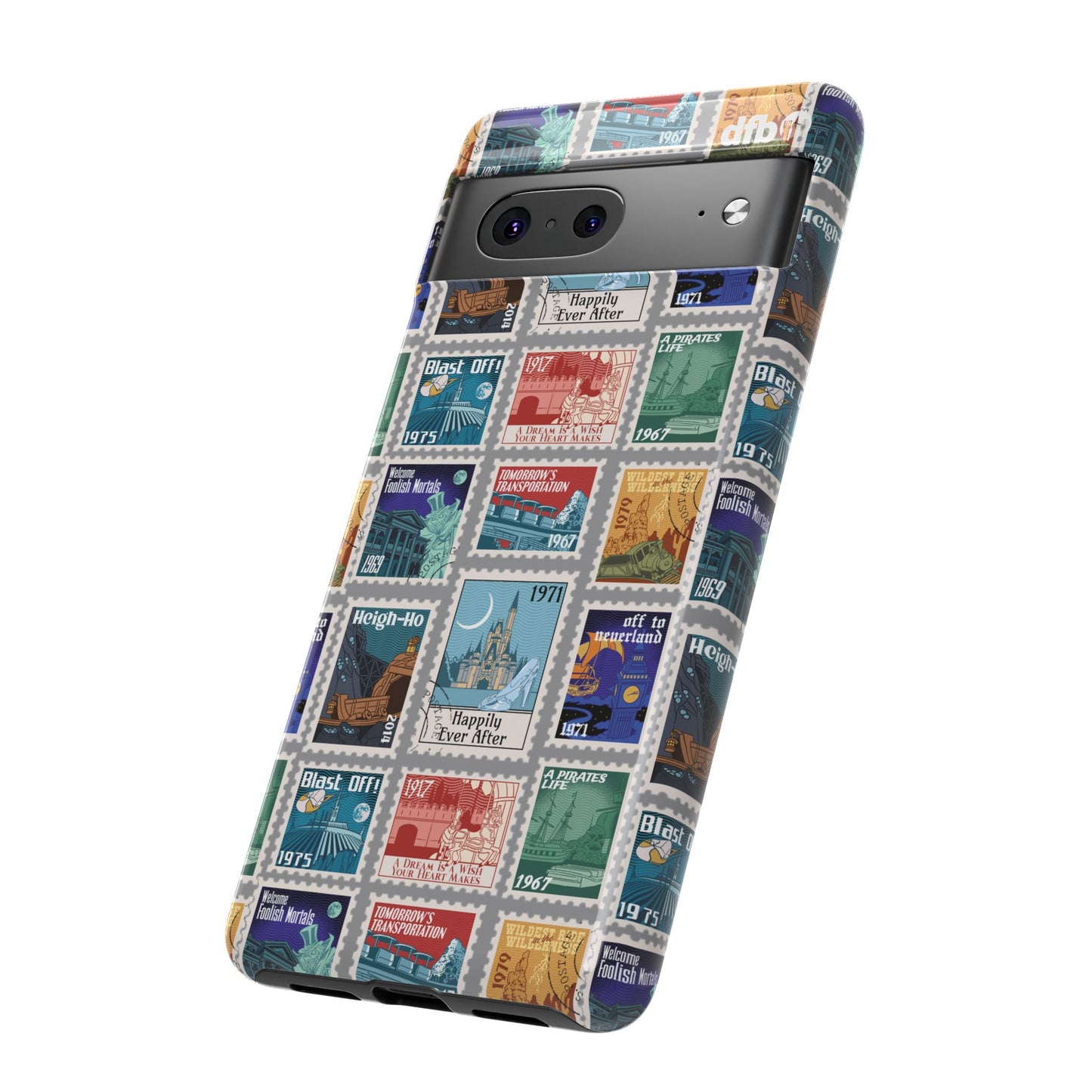 Magic Kingdom Vintage Stamps - Samsung Galaxy & Google Pixel Phone Case