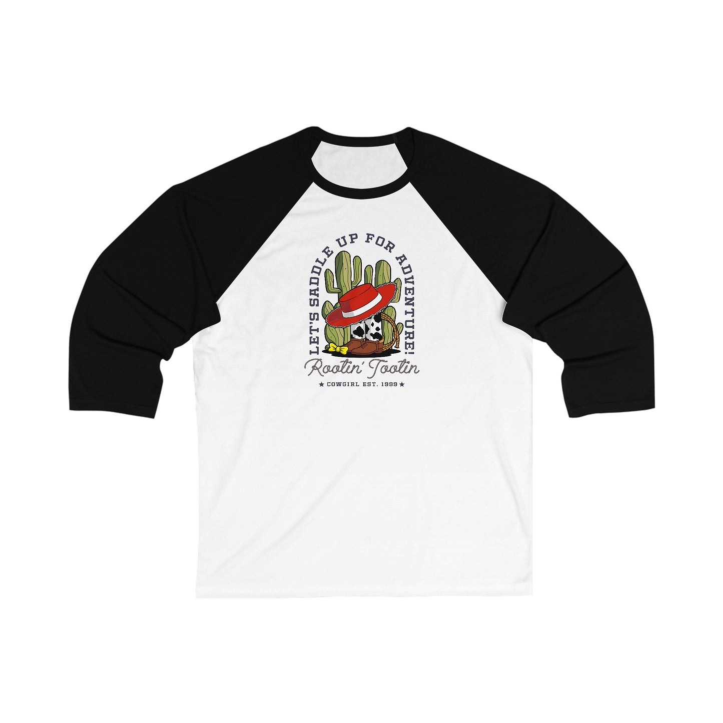 Rootin Tootin - Unisex 3\4 Sleeve Baseball Tee