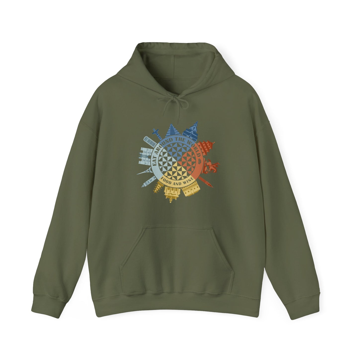 Food & Wine Compass -  Adult Hoodie Sweatshirt