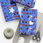 Bad to the Bow, Villains Bows, Cornflower Blue Background - Gift Wrap Papers
