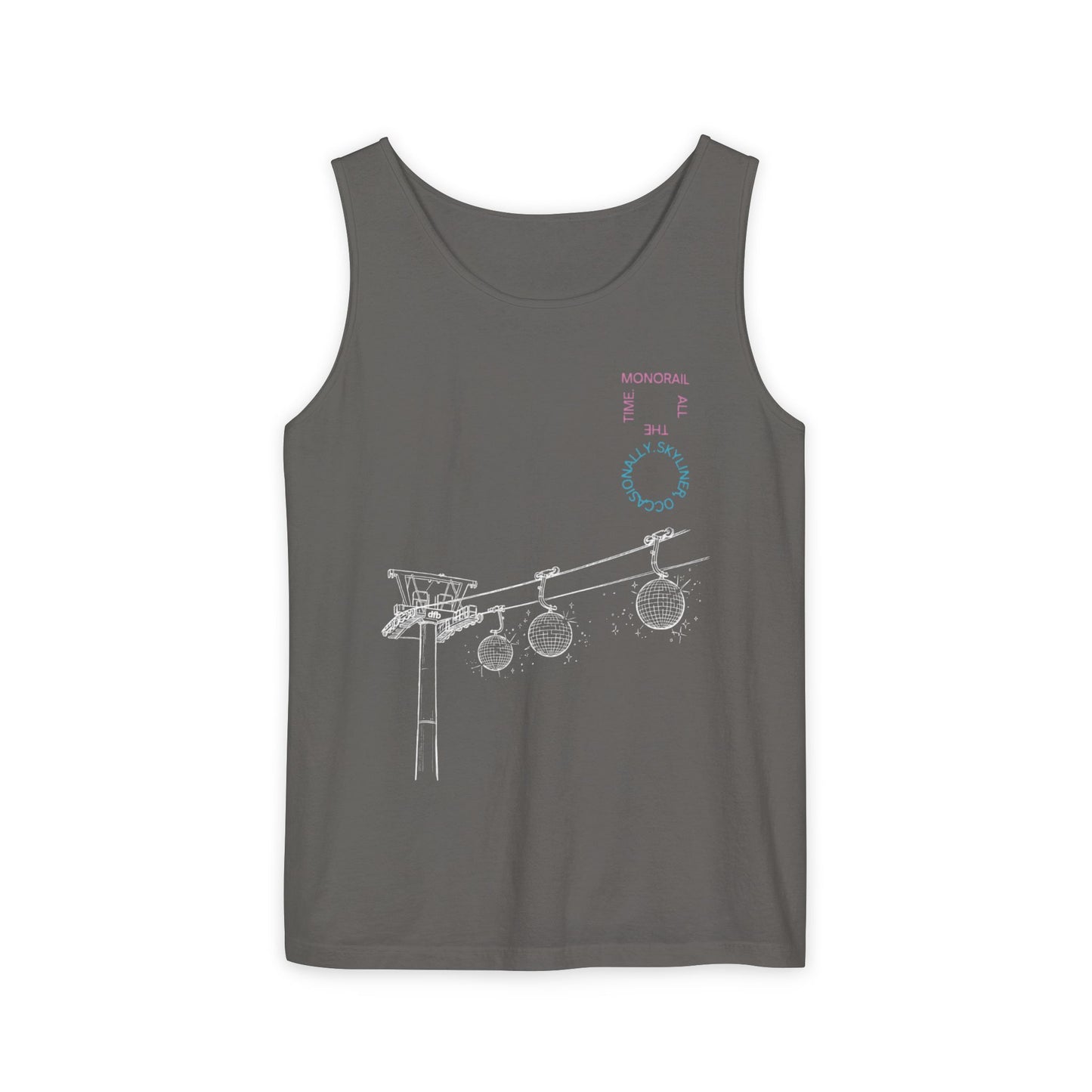 Monorail All The Time - Unisex Garment-Dyed Tank Top