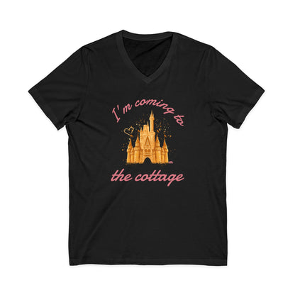 I'm Coming to the Cottage - Short Sleeve V-Neck Tee