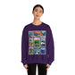 Animal Kingdom Vintage Stamps - Adult Crewneck Sweatshirt