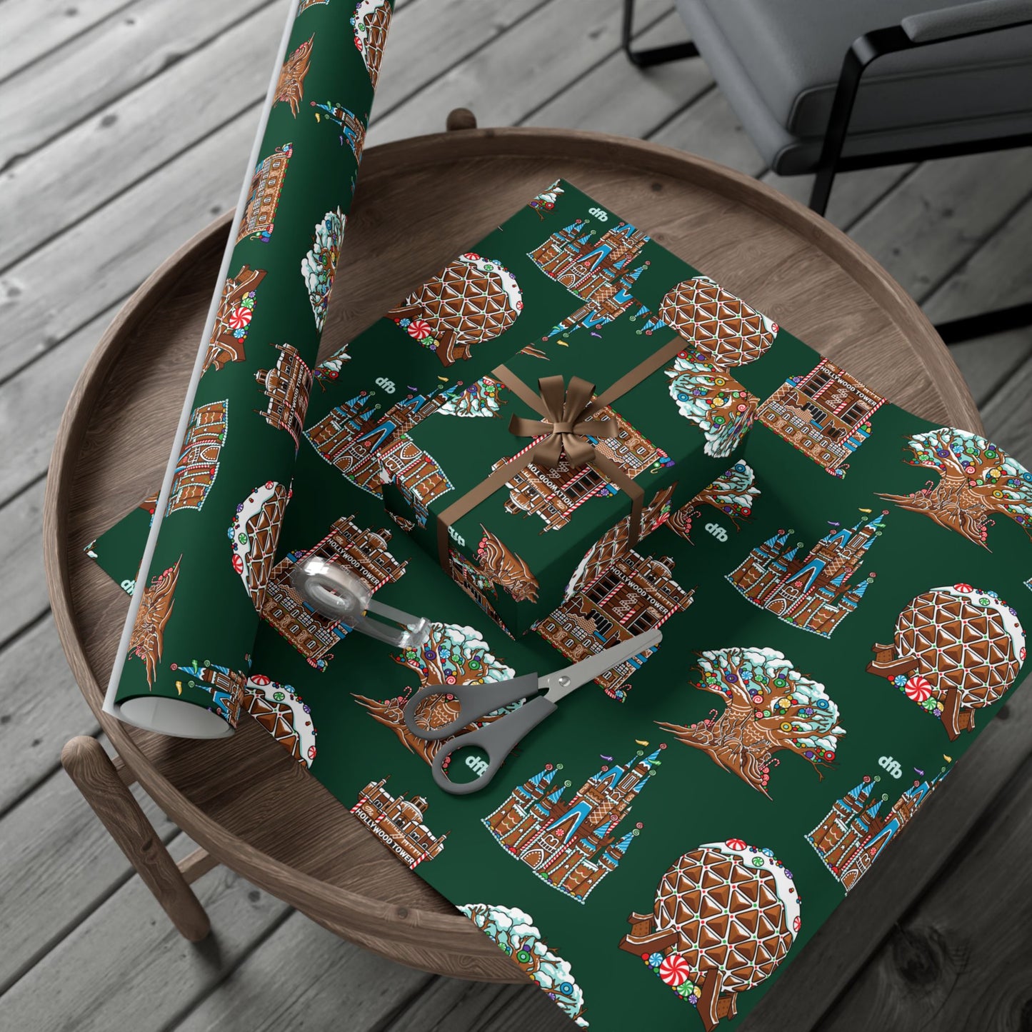 Gingerbread Park Landmarks - Gift Wrap Papers