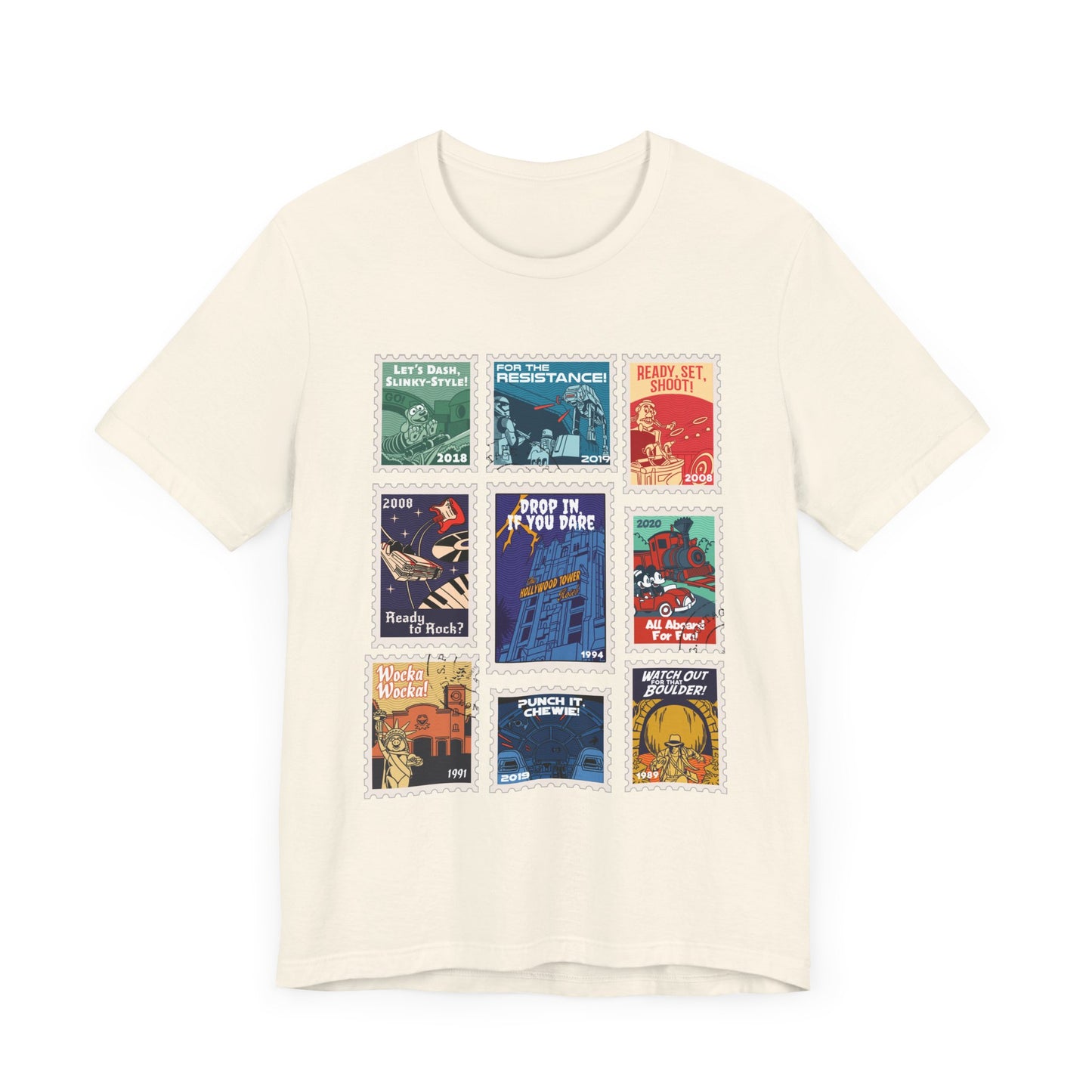 Hollywood Studios Vintage Stamps - Adult Tee Shirt