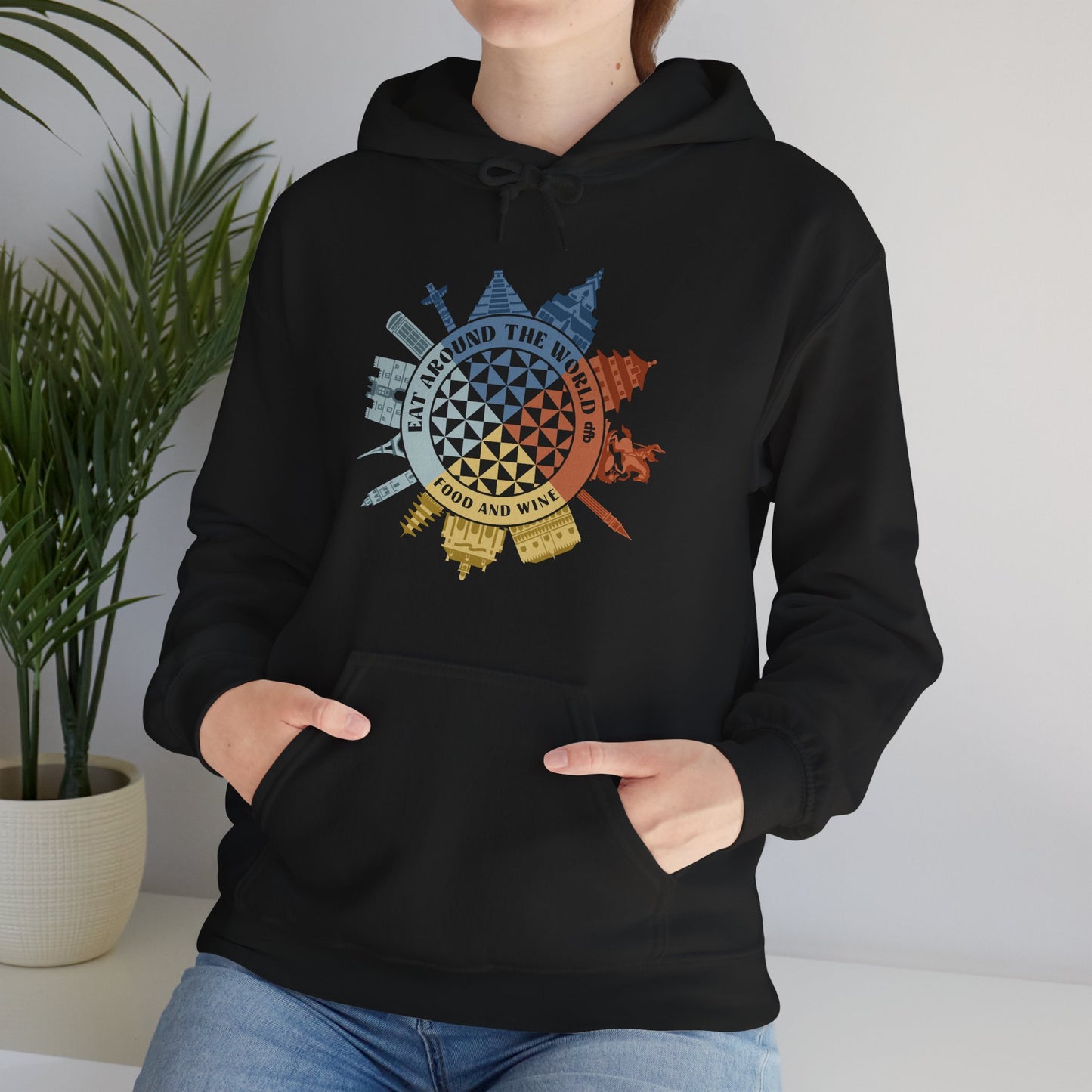 Food & Wine Compass -  Adult Hoodie Sweatshirt