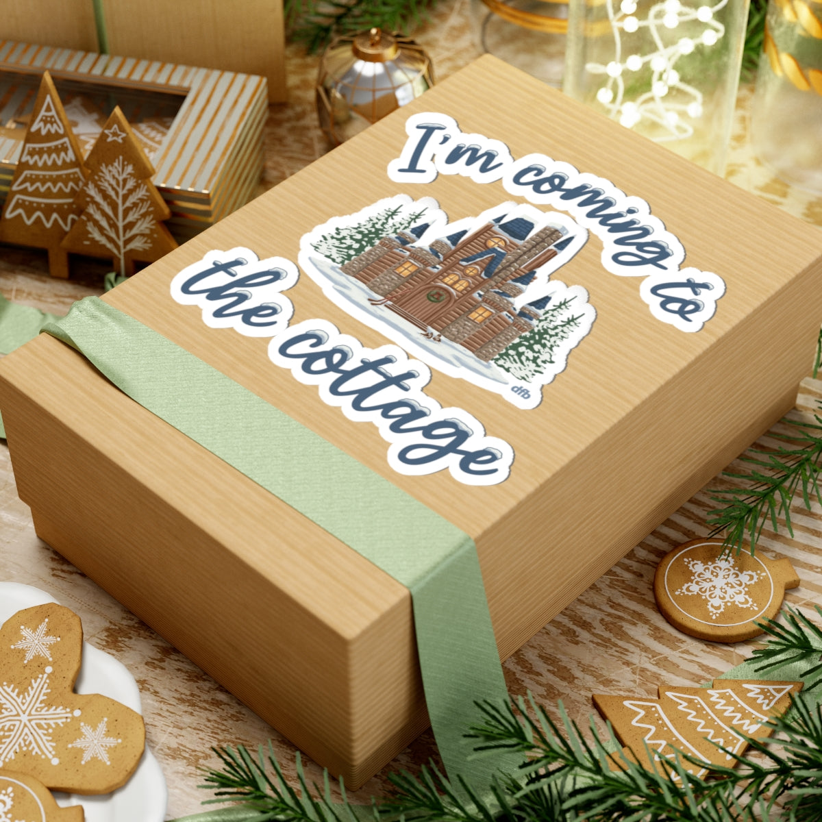 Snowy Cabin Castle, I'm Coming to the Cottage  - Kiss-Cut Stickers