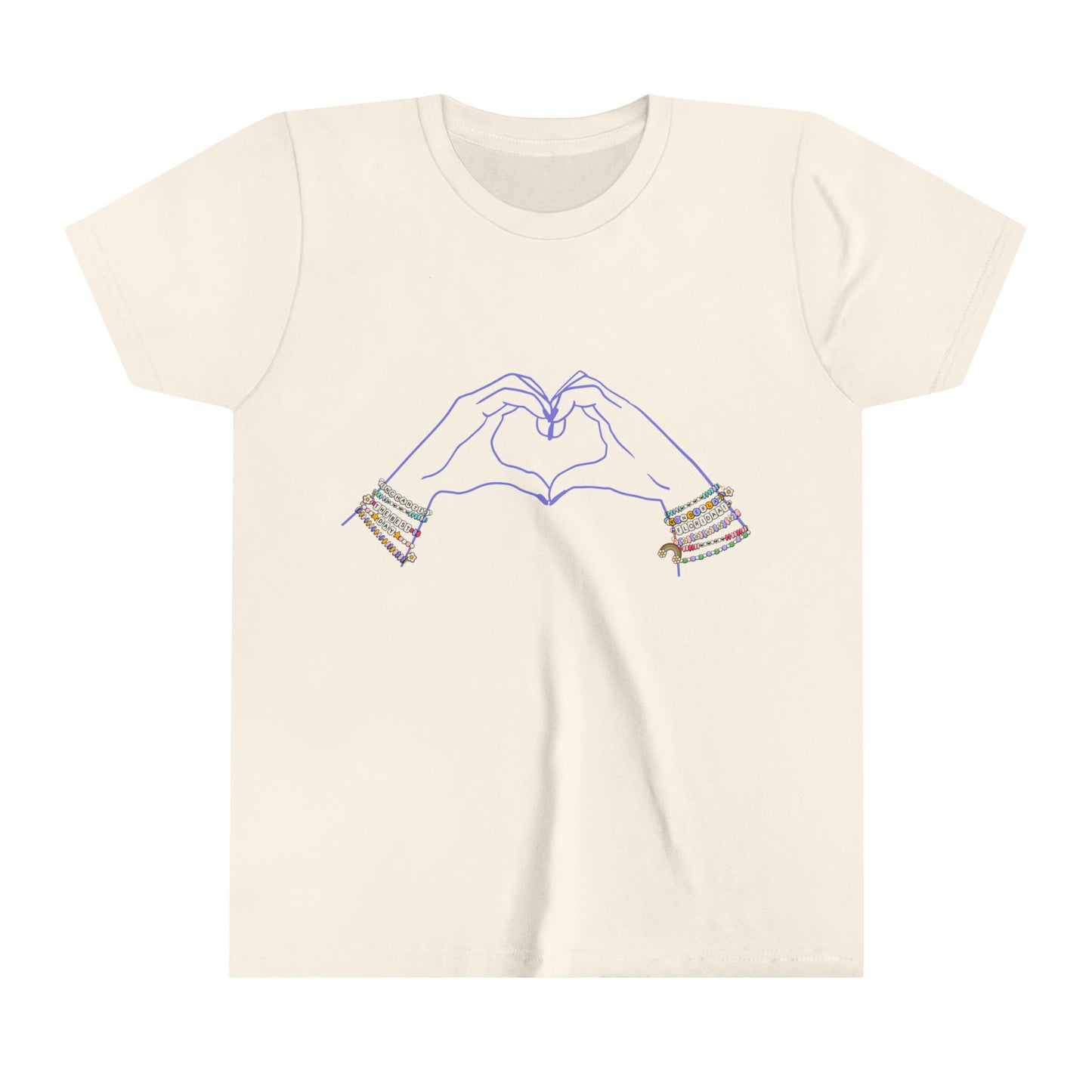 Heart Hands Friendship Bracelets - Youth Short Sleeve Tee Shirt