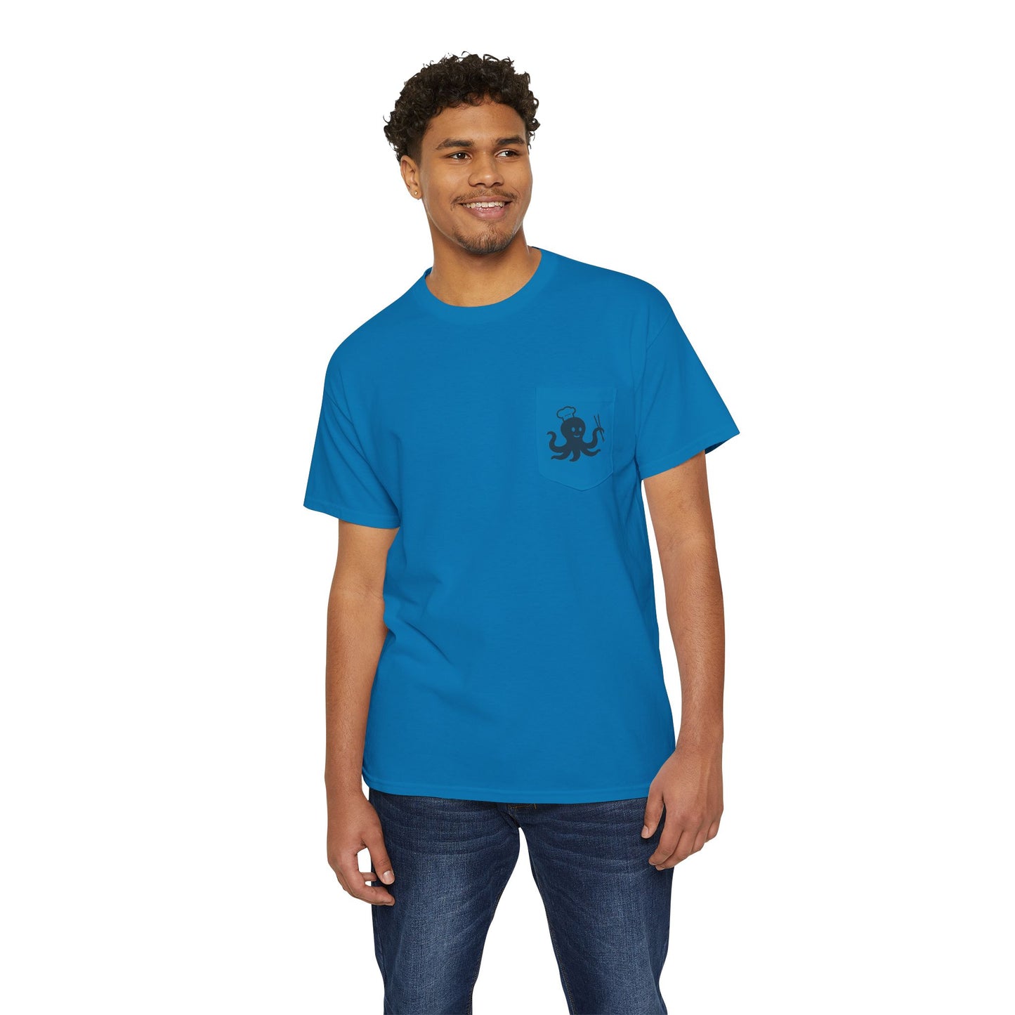 Harryhausen's - Front & Back w/ Pocket - Unisex Heavy Cotton Pocket Tee
