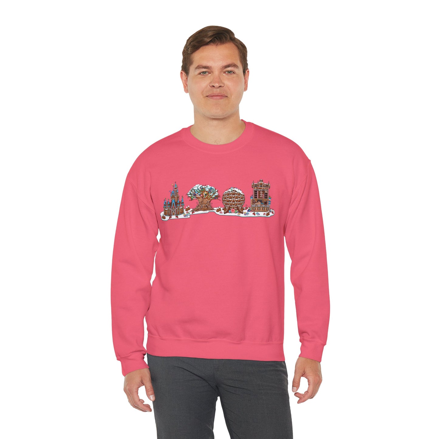 Gingerbread Park Icons - Adult Crewneck Sweatshirt