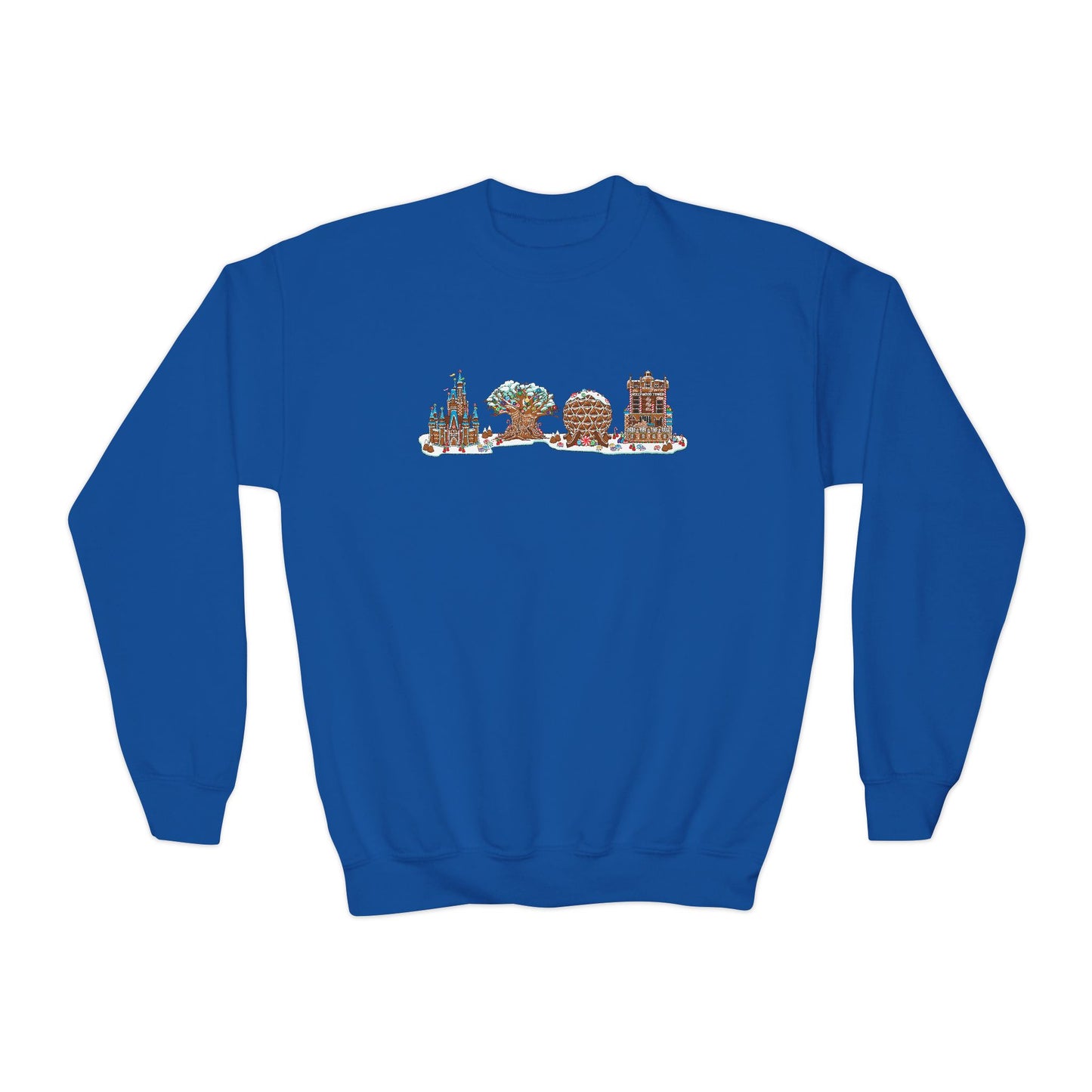 Gingerbread Park Icons - Youth Crewneck Sweatshirt