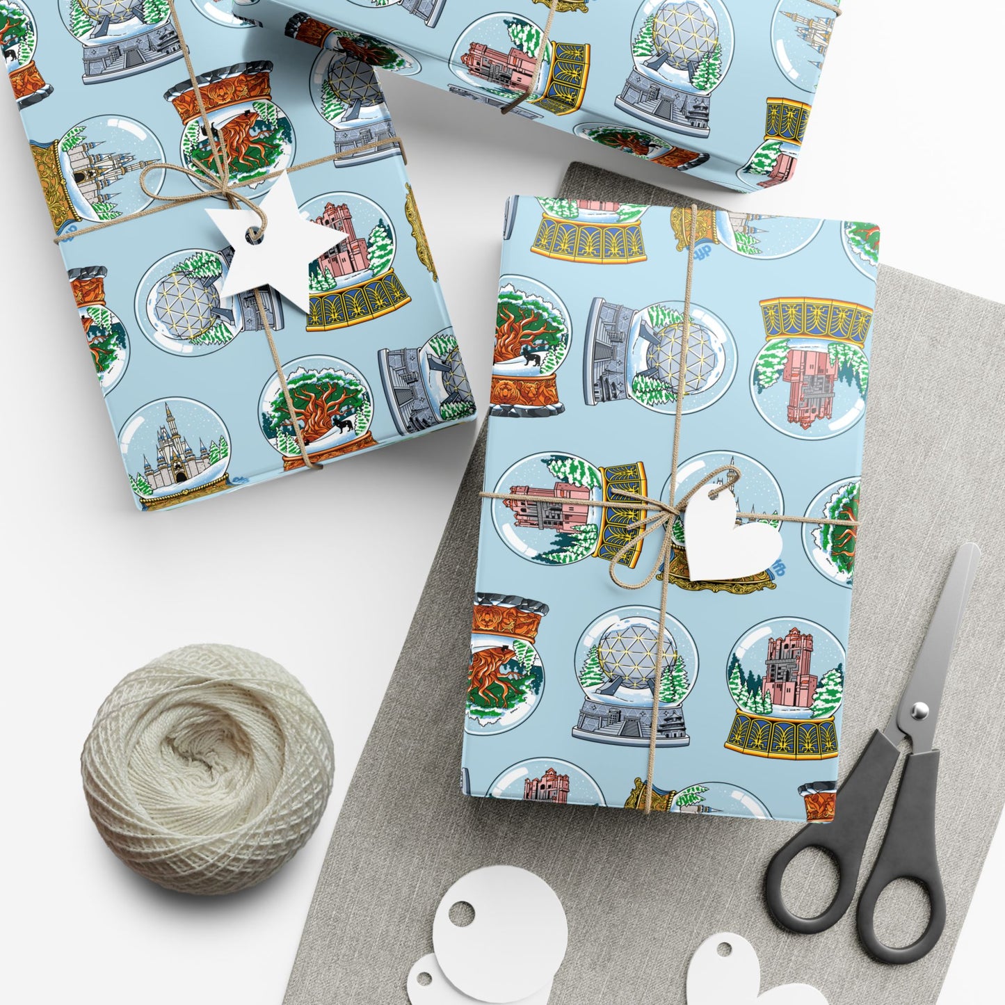 Snowglobes Park Landmarks - Gift Wrap Papers