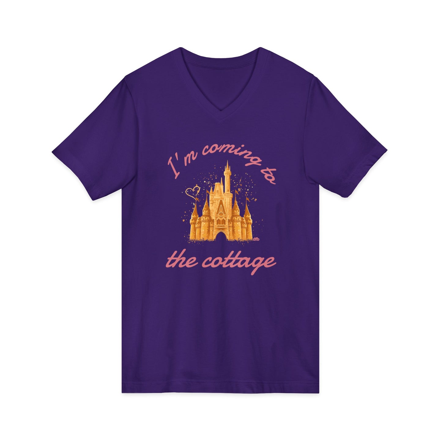 I'm Coming to the Cottage - Short Sleeve V-Neck Tee