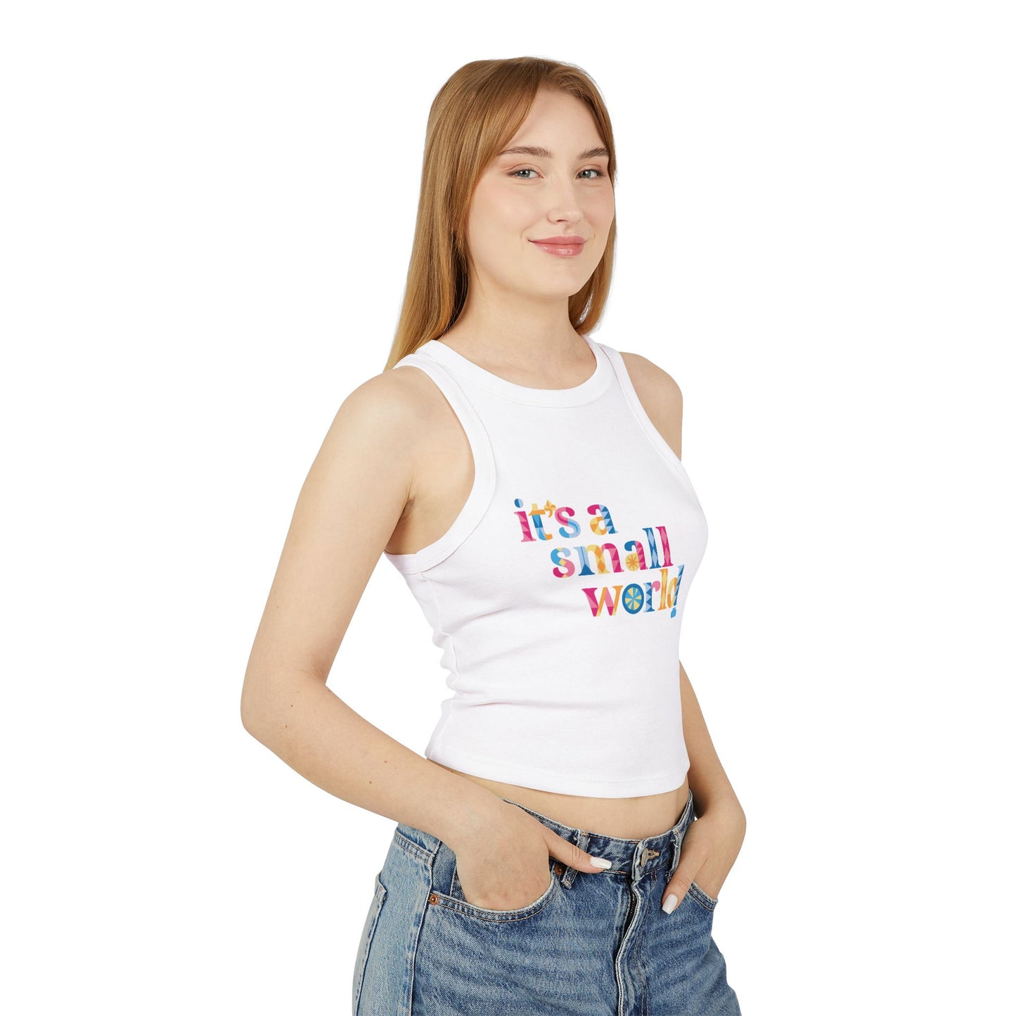 it's a small world - Women's Micro Rib Racer Tank Top