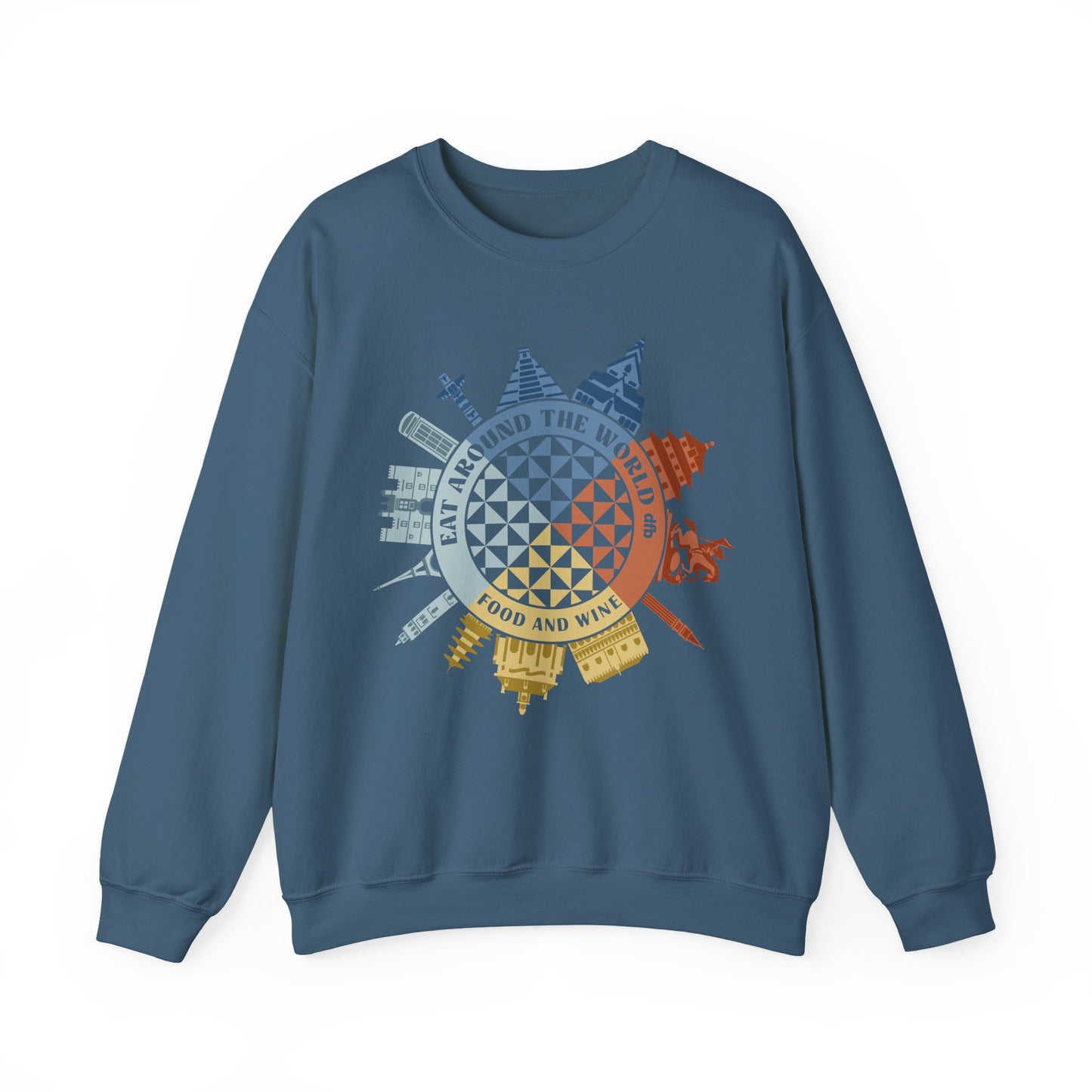 Food & Wine Compass - Adult Crewneck Sweatshirt