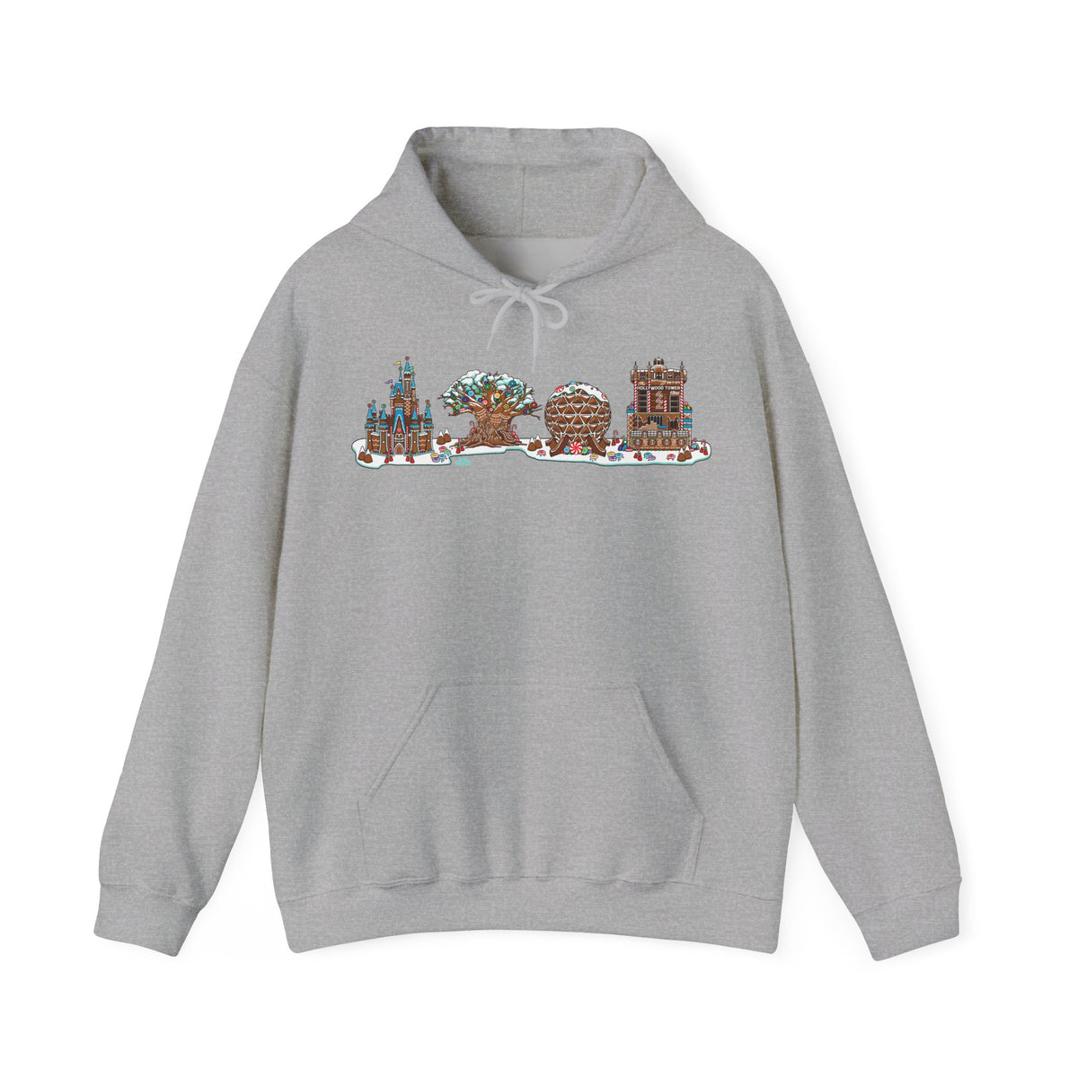 Gingerbread Park Icons -  Adult Hoodie Sweatshirt