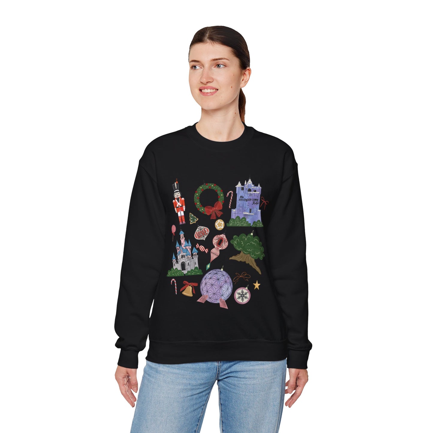 Park Icons Vintage Ornaments - Adult Crewneck Sweatshirt