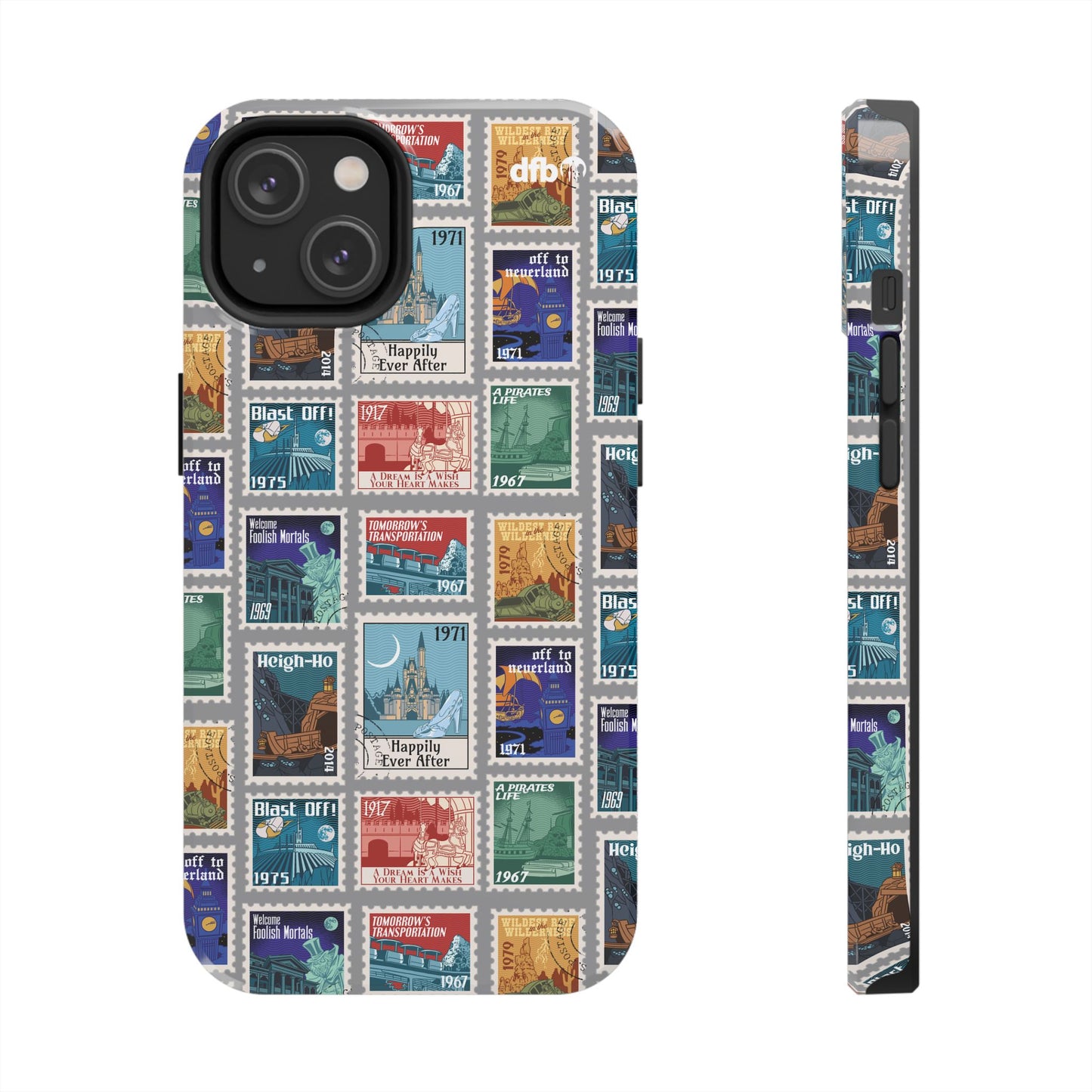 Magic Kingdom Vintage Stamps - Apple Phone Case