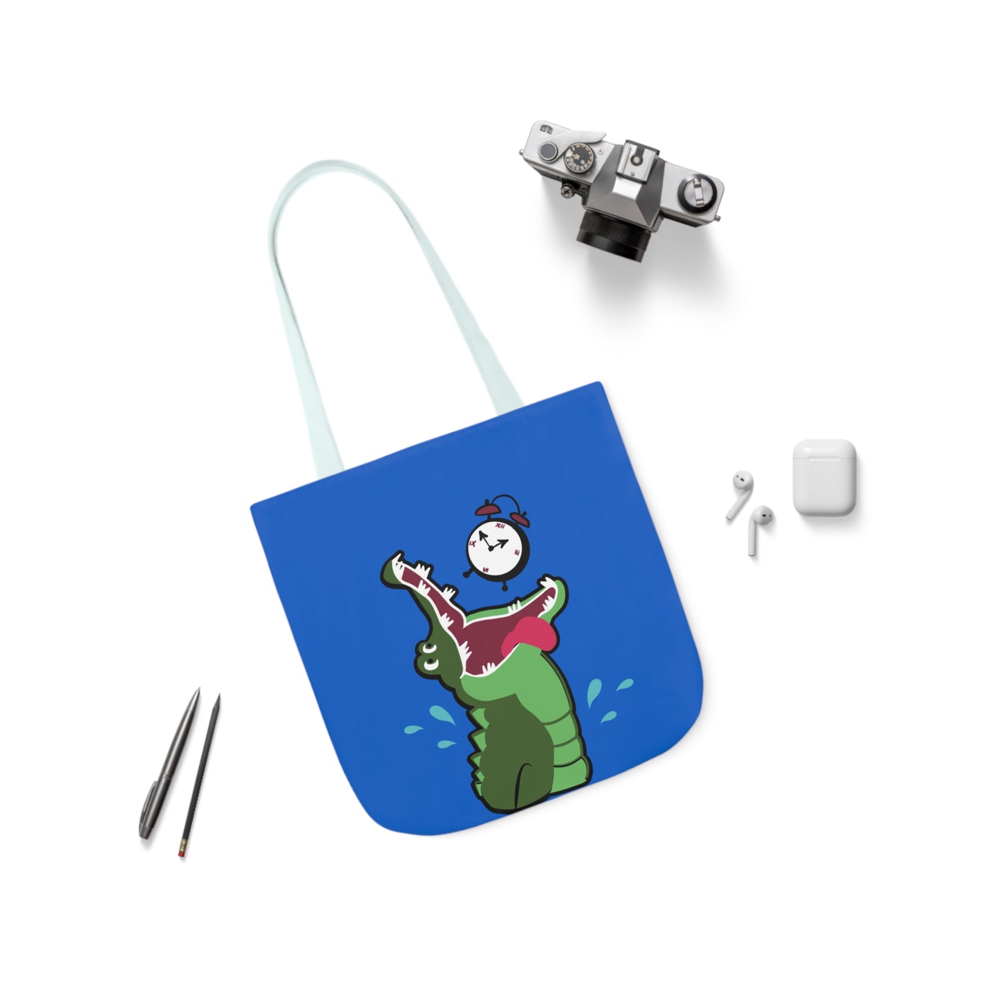 Tick Tock Croc- Canvas Tote Bag