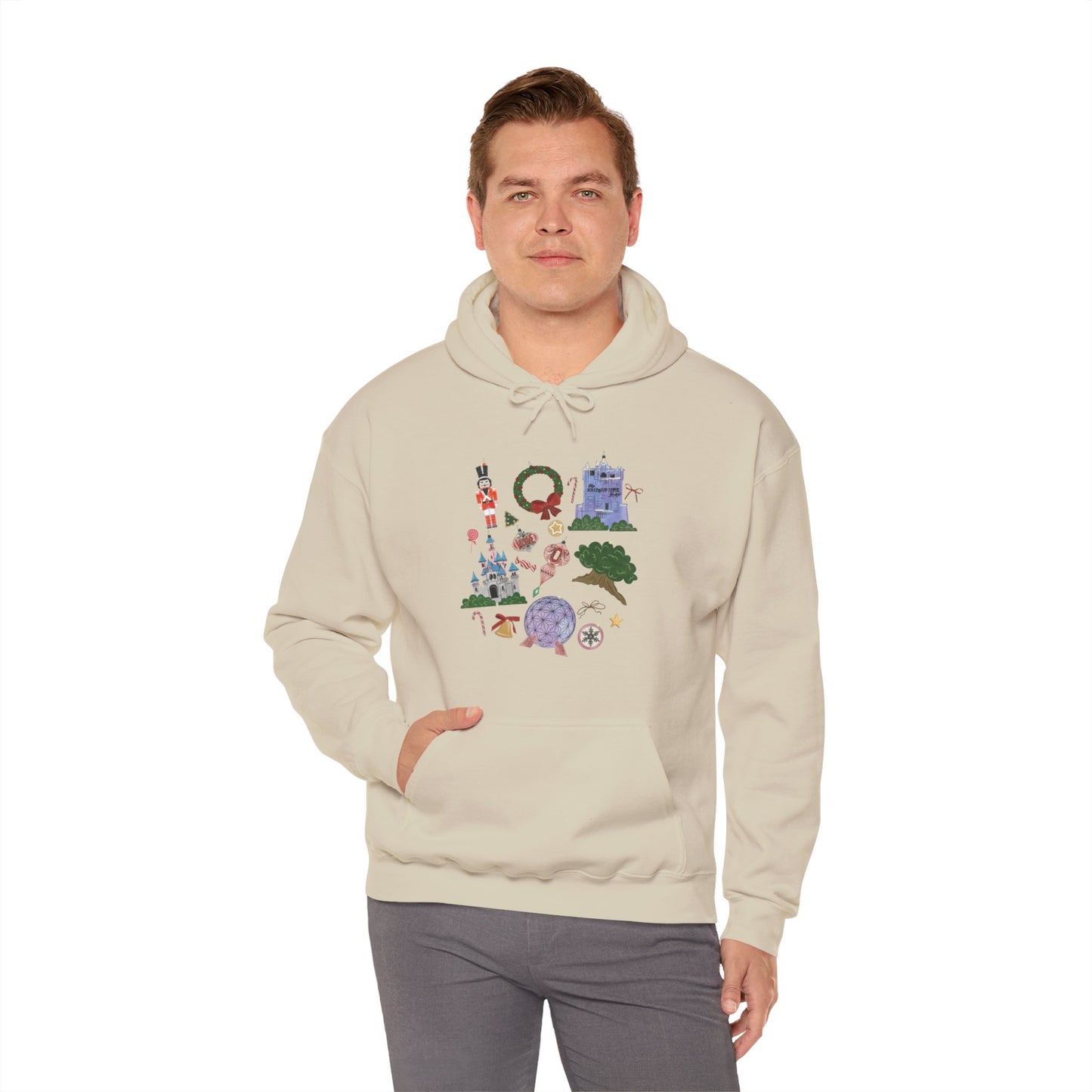 Park Icons Vintage Ornaments - Adult Hoodie Sweatshirt