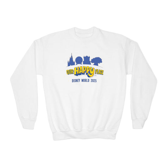 Our Happy Place 2025 - Family Matching  - Youth Crewneck Sweatshirt