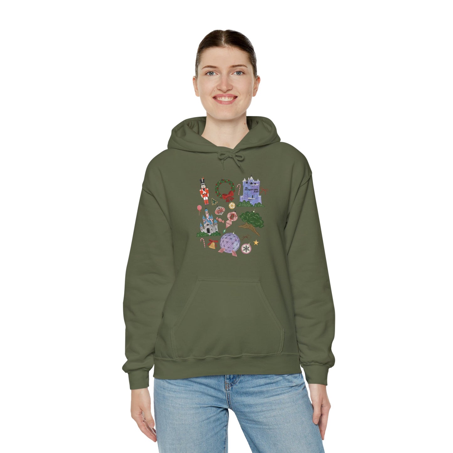 Park Icons Vintage Ornaments - Adult Hoodie Sweatshirt