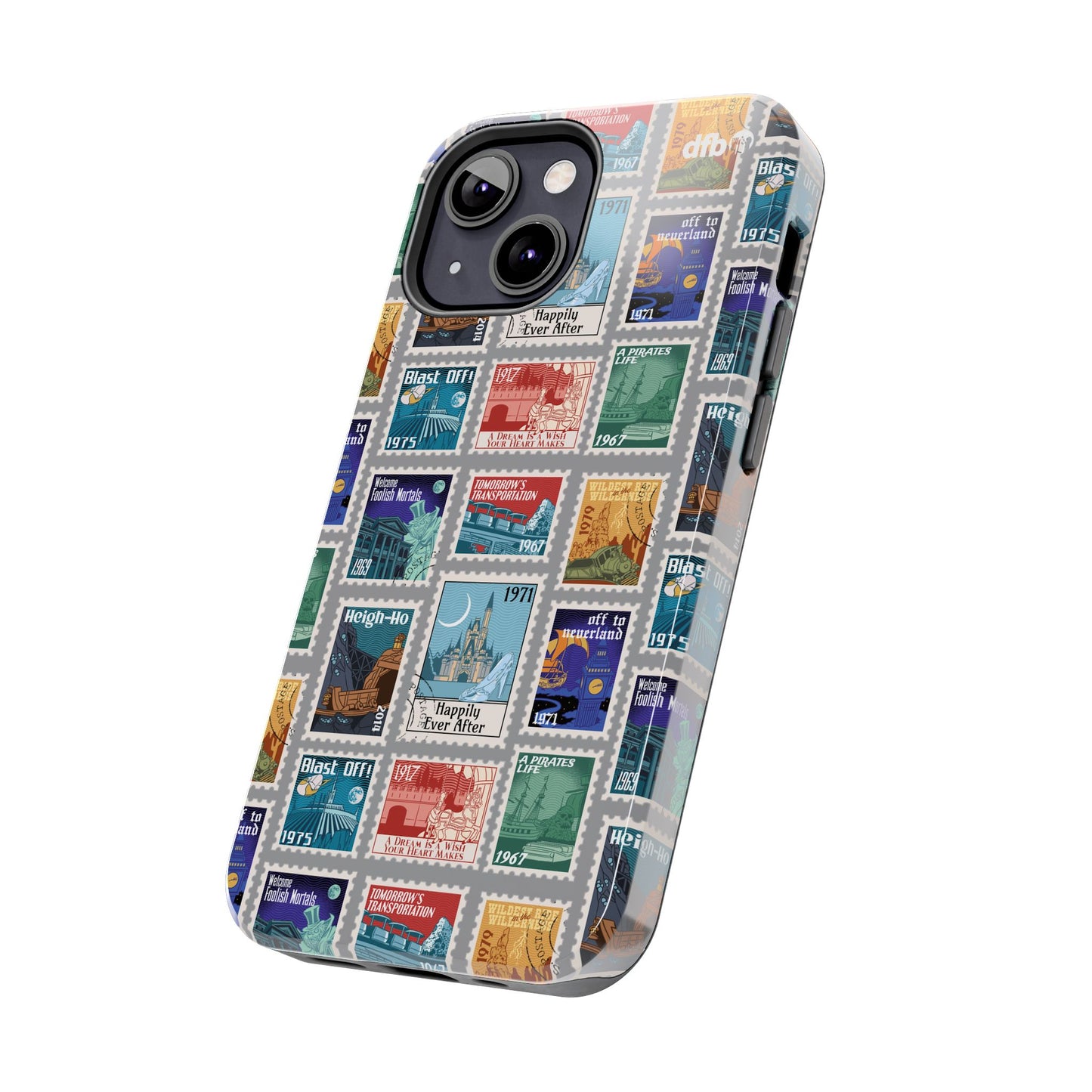 Magic Kingdom Vintage Stamps - Apple Phone Case