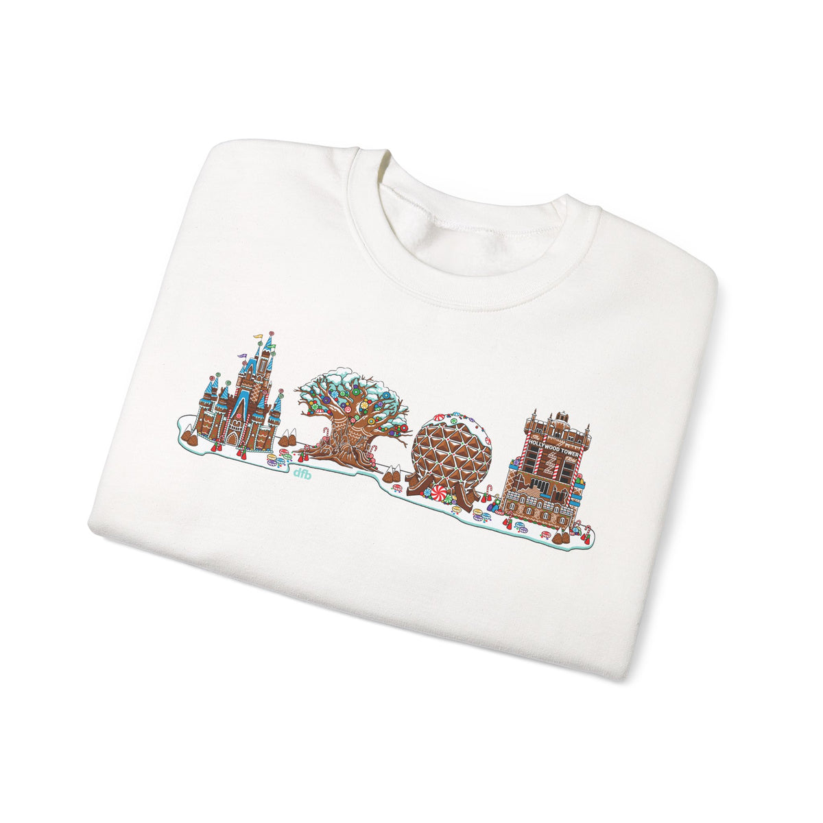 Gingerbread Park Icons - Adult Crewneck Sweatshirt