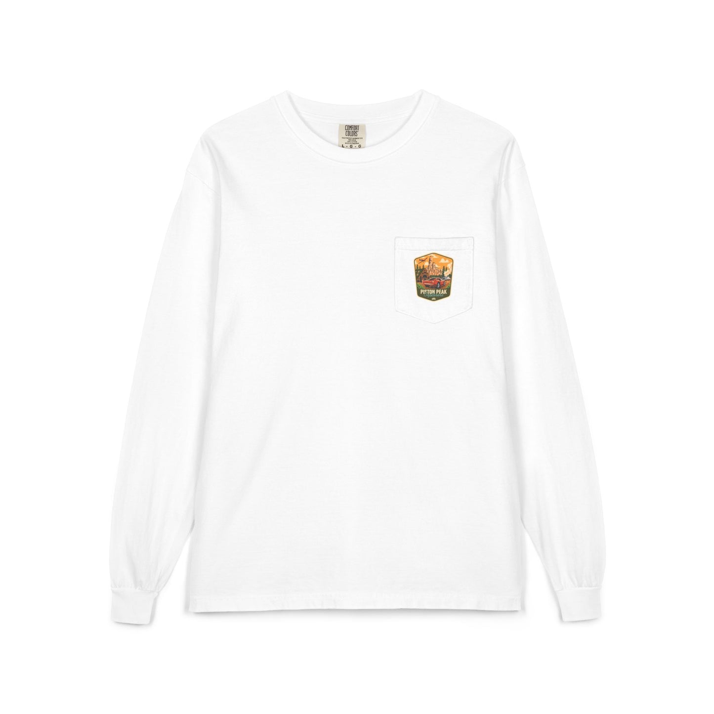 Piston Peak - Unisex Long Sleeve Pocket T-Shirt