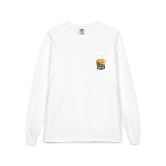 Piston Peak - Unisex Long Sleeve Pocket T-Shirt