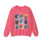 Magic Kingdom Vintage Stamps - Adult Crewneck Sweatshirt