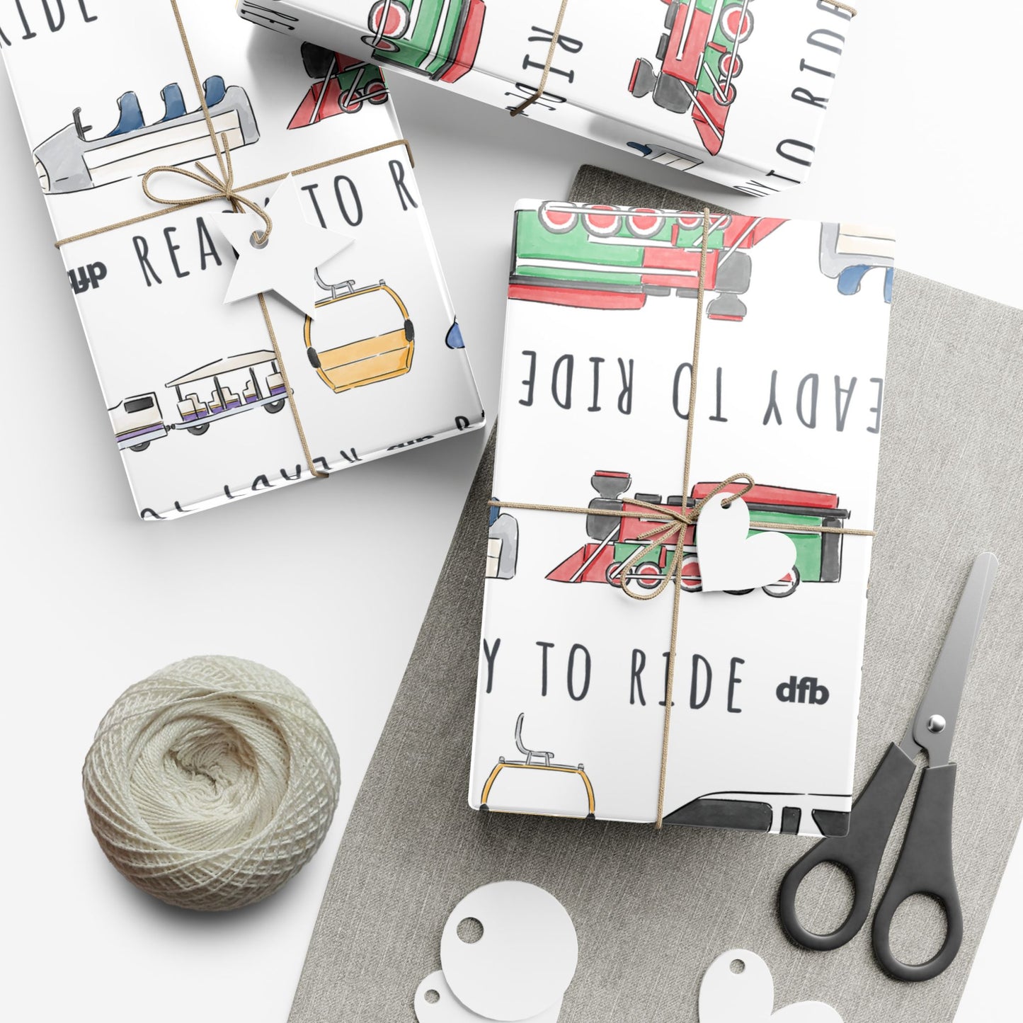 Ready to Ride, White Background - Gift Wrap Papers
