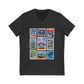 EPCOT Vintage Stamps - Short Sleeve V-Neck Tee