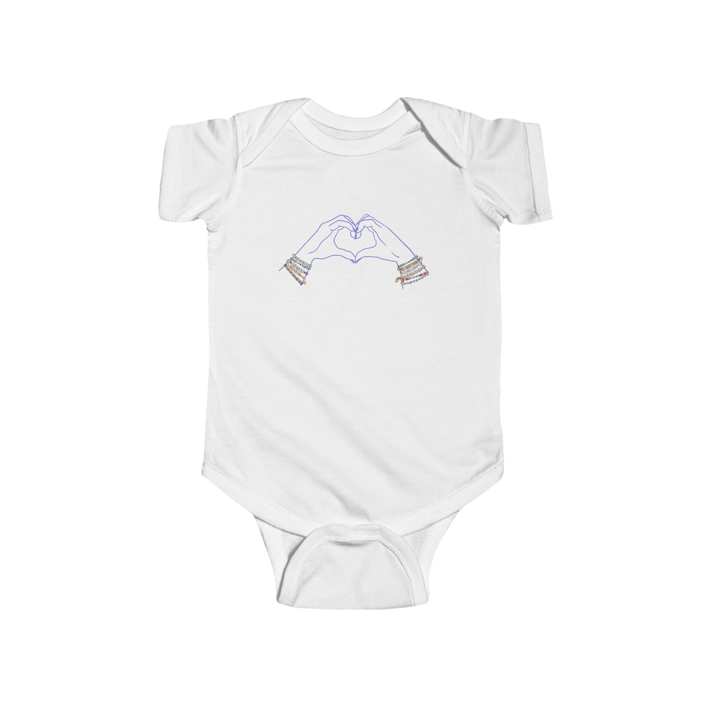 Heart Hands Friendship Bracelets - Baby Onesie