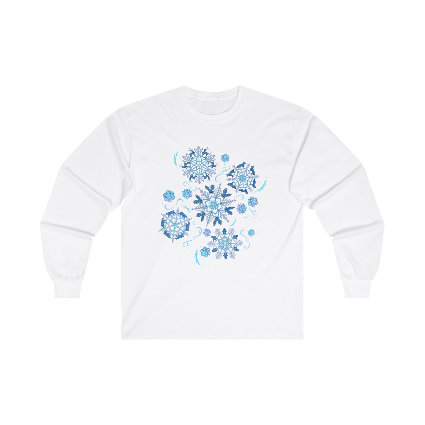 Merry Menagerie Snowflakes - Animal Kingdom Puppets - Long Sleeve Tee