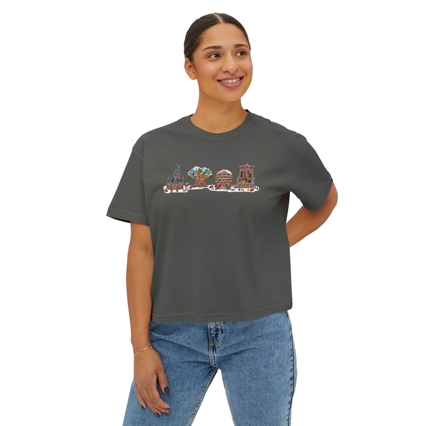 Gingerbread Park Icons - Women's Boxy Tee