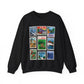 Animal Kingdom Vintage Stamps - Adult Crewneck Sweatshirt