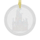 Gingerbread Castle - Gingerbread Park Icon, Magic Kingdom - Glass Ornaments