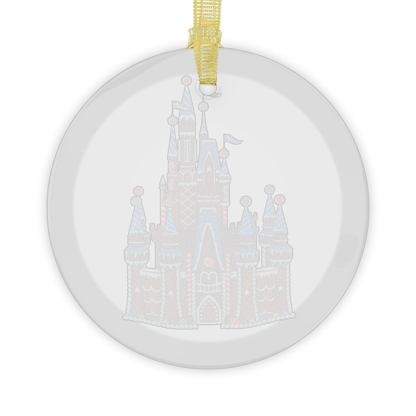 Gingerbread Castle - Gingerbread Park Icon, Magic Kingdom - Glass Ornaments