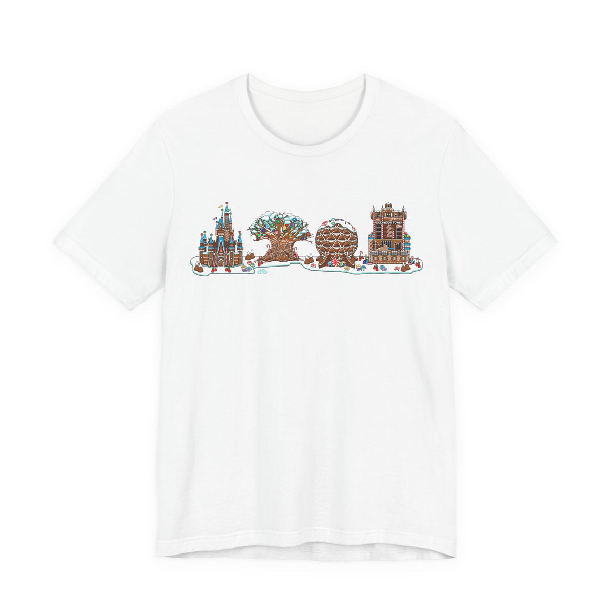 Gingerbread Park Icons - Adult Tee Shirt