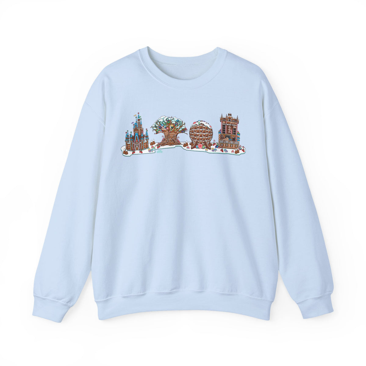 Gingerbread Park Icons - Adult Crewneck Sweatshirt