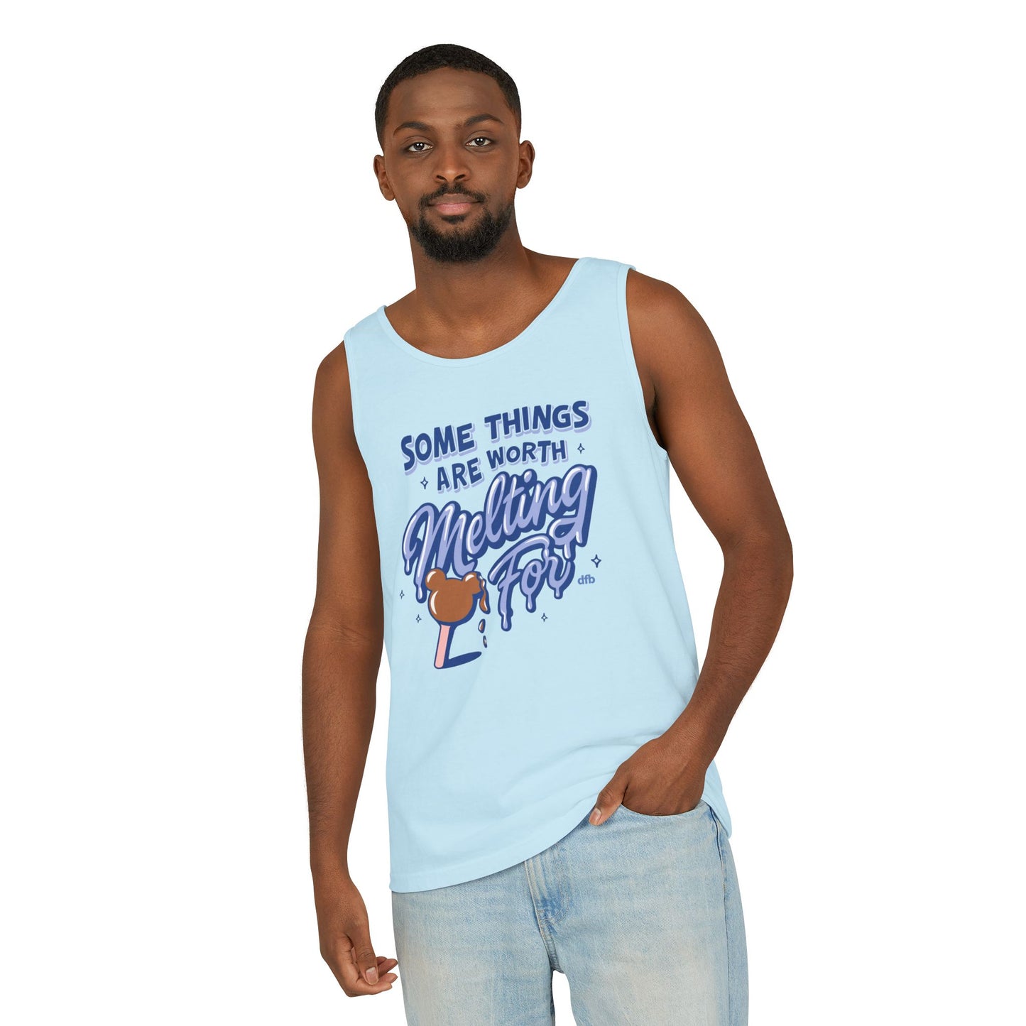 Some Things Are Worth Melting For - Unisex Garment-Dyed Tank Top